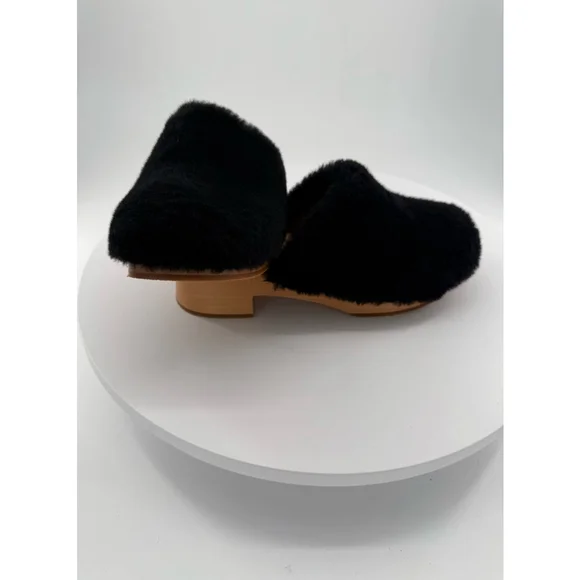 Swedish Hasbeens Fluff Genuine Shearling Clog Size 7US/37EU New without Box - Picture 4 of 14